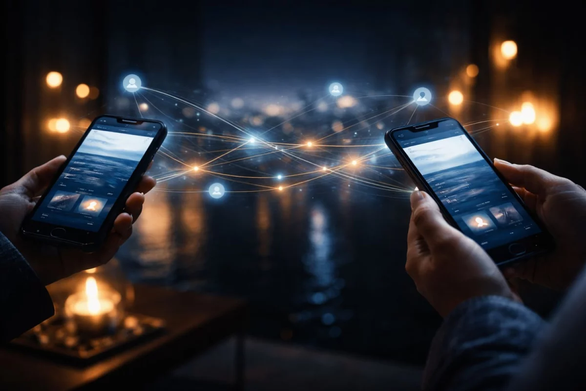 People on their phones